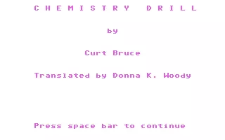 jeu Chemistry Drill