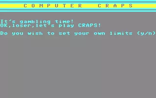 ROM Computer Craps