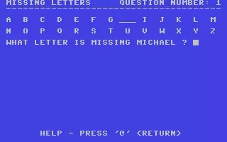 jeu Missing Letters