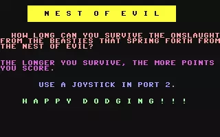 jeu Nest of Evil