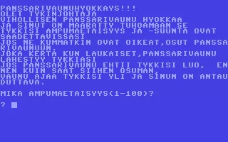 jeu Panssarivaunuhyökkäys