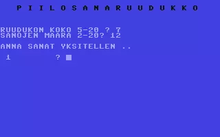 jeu Piilosanaruudukko