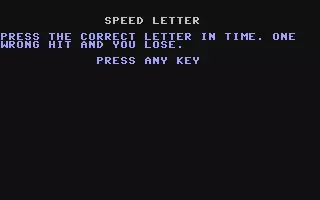 jeu Speed Letter