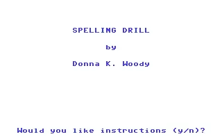 jeu Spelling Drill #008