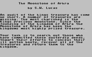 jeu Moonstone of Arkra, The