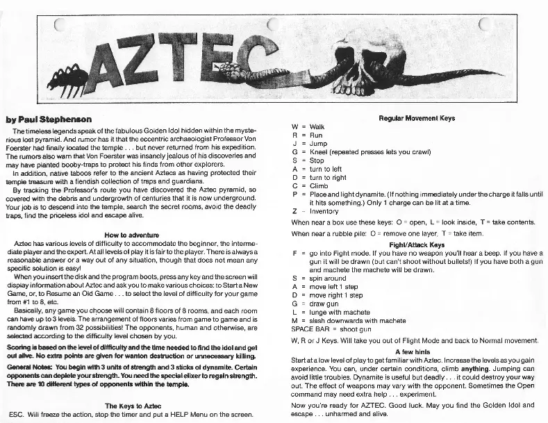 manual for Aztec