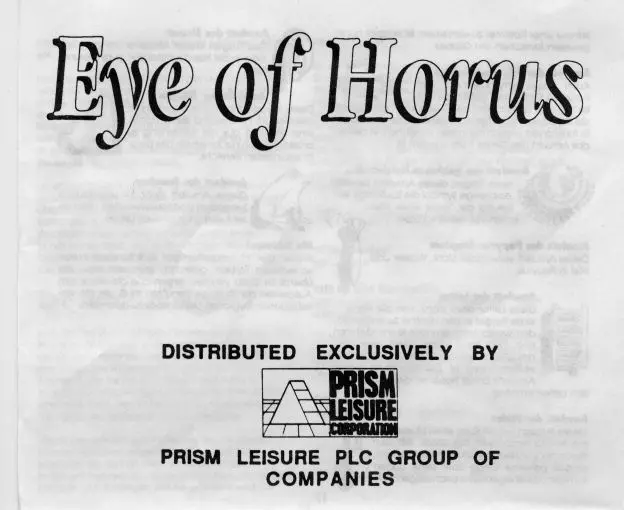 manual for Eye of Horus