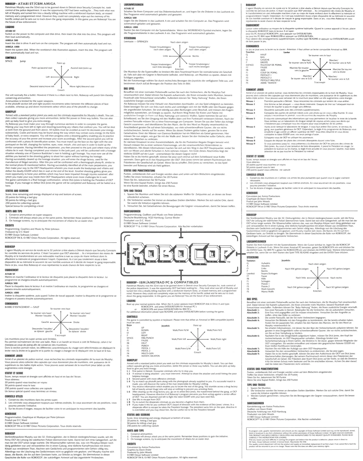 manual for RoboCop