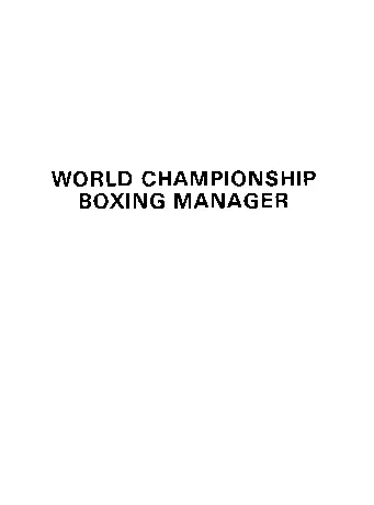 manual for World Championship Boxing Manager