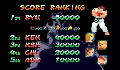 Image n° 2 - scores : Street Fighter Zero 2 Alpha (Asia 960826)