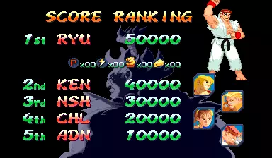 Image n° 1 - scores : Street Fighter Zero 2 Alpha (Hispanic 960813)