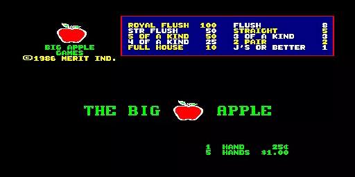 ROM Big Apple Games (2131-13, U5-0)