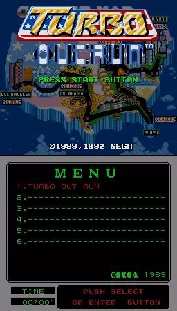 jeu Turbo Outrun (Mega-Tech)