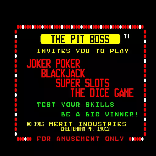 jeu The Pit Boss (PSB1)