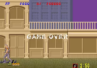 Image n° 3 - gameover : Shinobi (set 2, System 16B) (bootleg of FD1094 317-0049 set)