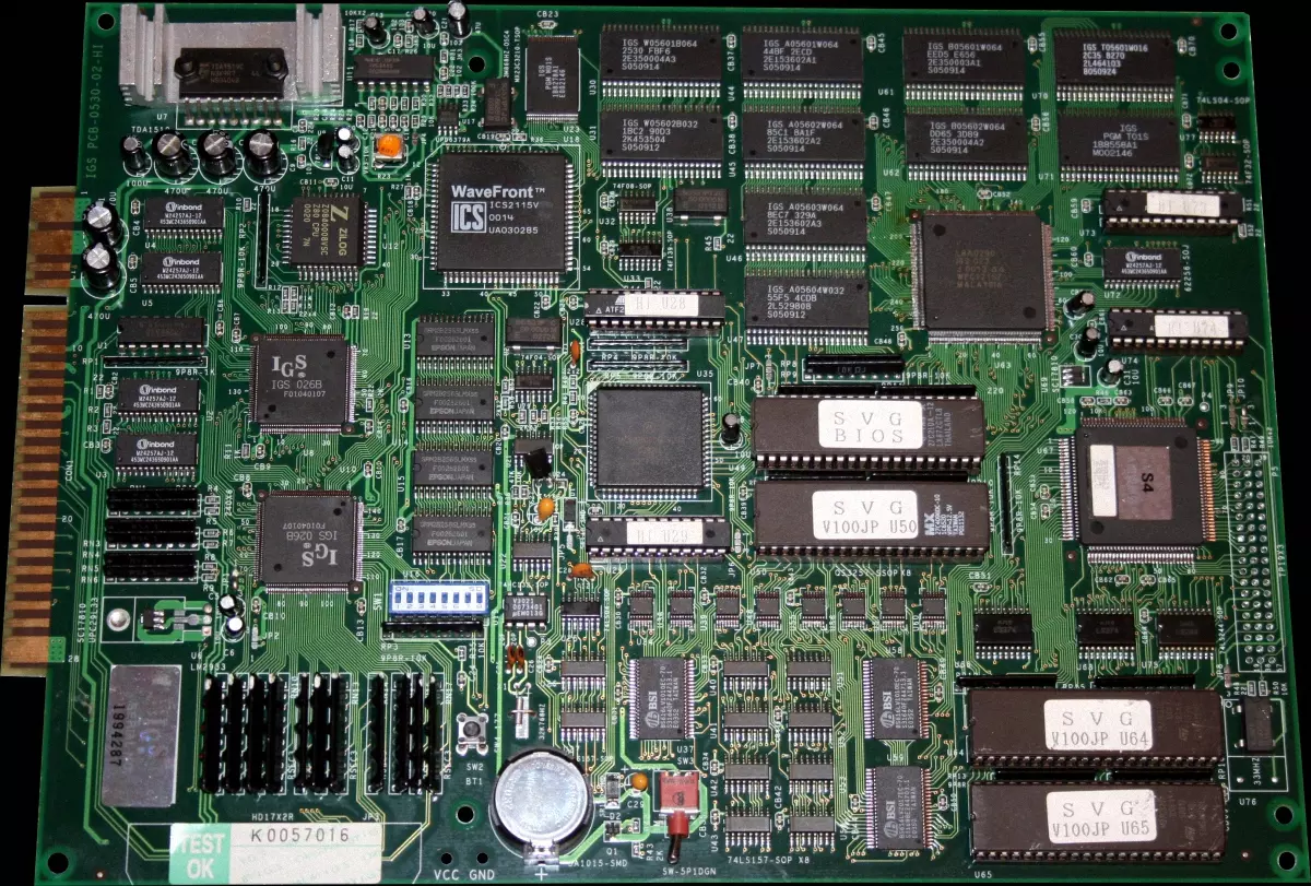 Image n° 1 - pcb : S.V.G. - Spectral vs Generation (M68k label V100JP) (ARM label V100JP ROM 05-12-05  S.V.G V100) (JAM