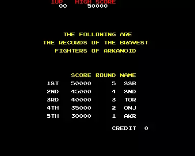 Image n° 5 - scores : Arkanoid (US)