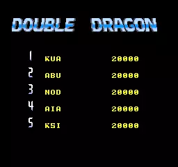 Image n° 4 - scores : Double Dragon II - The Revenge (Japan)