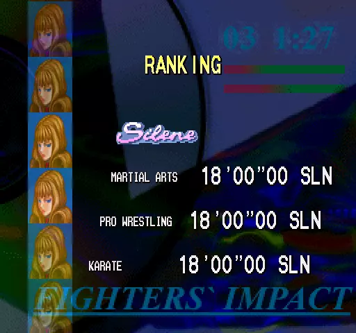 Image n° 3 - scores : Fighters' Impact (Ver 2.02O)