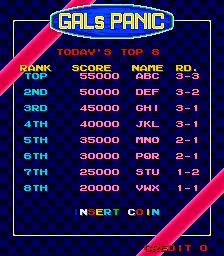 Image n° 5 - scores : Gals Panic (MCU Protected, set 2)