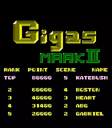 Image n° 2 - scores : Gigas Mark II (bootleg)