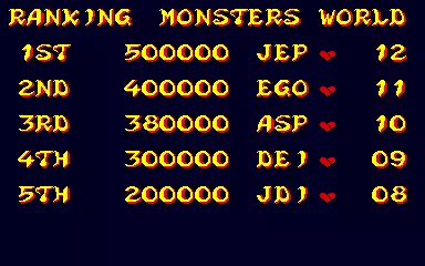 Image n° 2 - scores : Monsters World (bootleg of Super Pang)