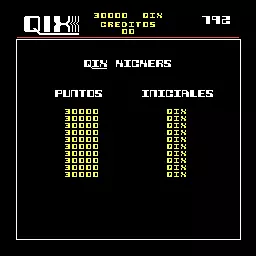 Image n° 2 - scores : Qix (set 2, larger roms)