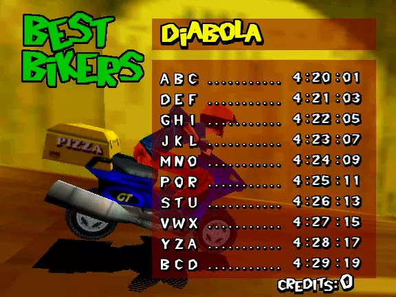 Image n° 4 - scores : Radikal Bikers (Version 2.02, Atari license)