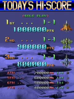 Image n° 4 - scores : Raiden Fighters 2 - Operation Hell Dive (Japan set 3)