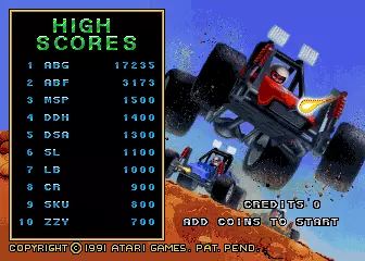 Image n° 4 - scores : Road Riot 4WD (set 3, 04 Jun 1991)