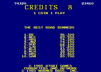 Image n° 2 - scores : Road Runner (rev 1+)