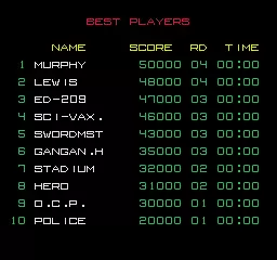 Image n° 2 - scores : Robocop (World bootleg)