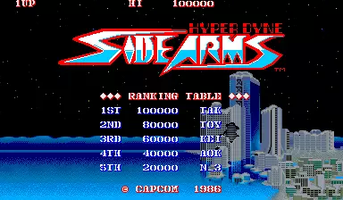 Image n° 5 - scores : Side Arms - Hyper Dyne (US, 861128)