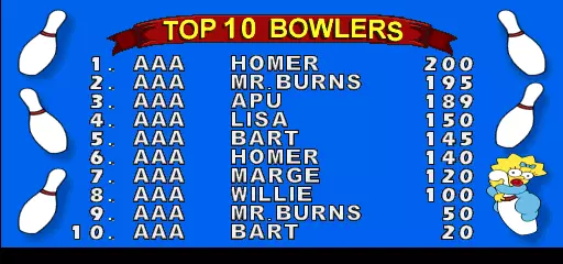 Image n° 4 - scores : Simpsons Bowling (GQ829 UAA) (CHD) (scsi:1:cdrom)