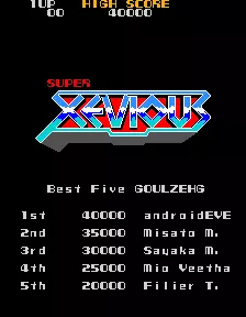 Image n° 1 - scores : Super Xevious