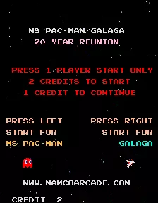 Image n° 5 - select : Ms. Pac-Man-Galaga - 20th Anniversary Class of 1981 Reunion (V1.08)