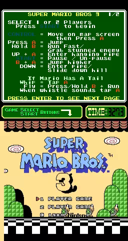 Image n° 5 - select : Super Mario Bros. 3 (PlayChoice-10)