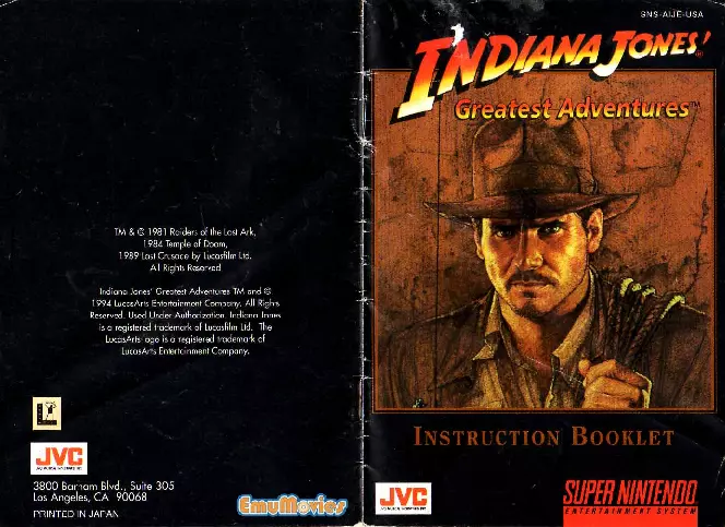 manual for Indiana Jones' Greatest Adventures