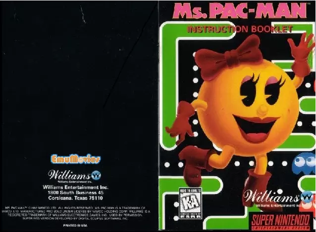 manual for Ms. Pac-Man