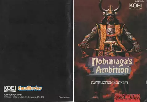 manual for Nobunaga's Ambition - Lord of Darkness