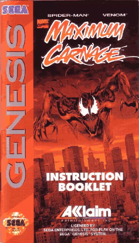 manual for Spider-Man & Venom - Maximum Carnage